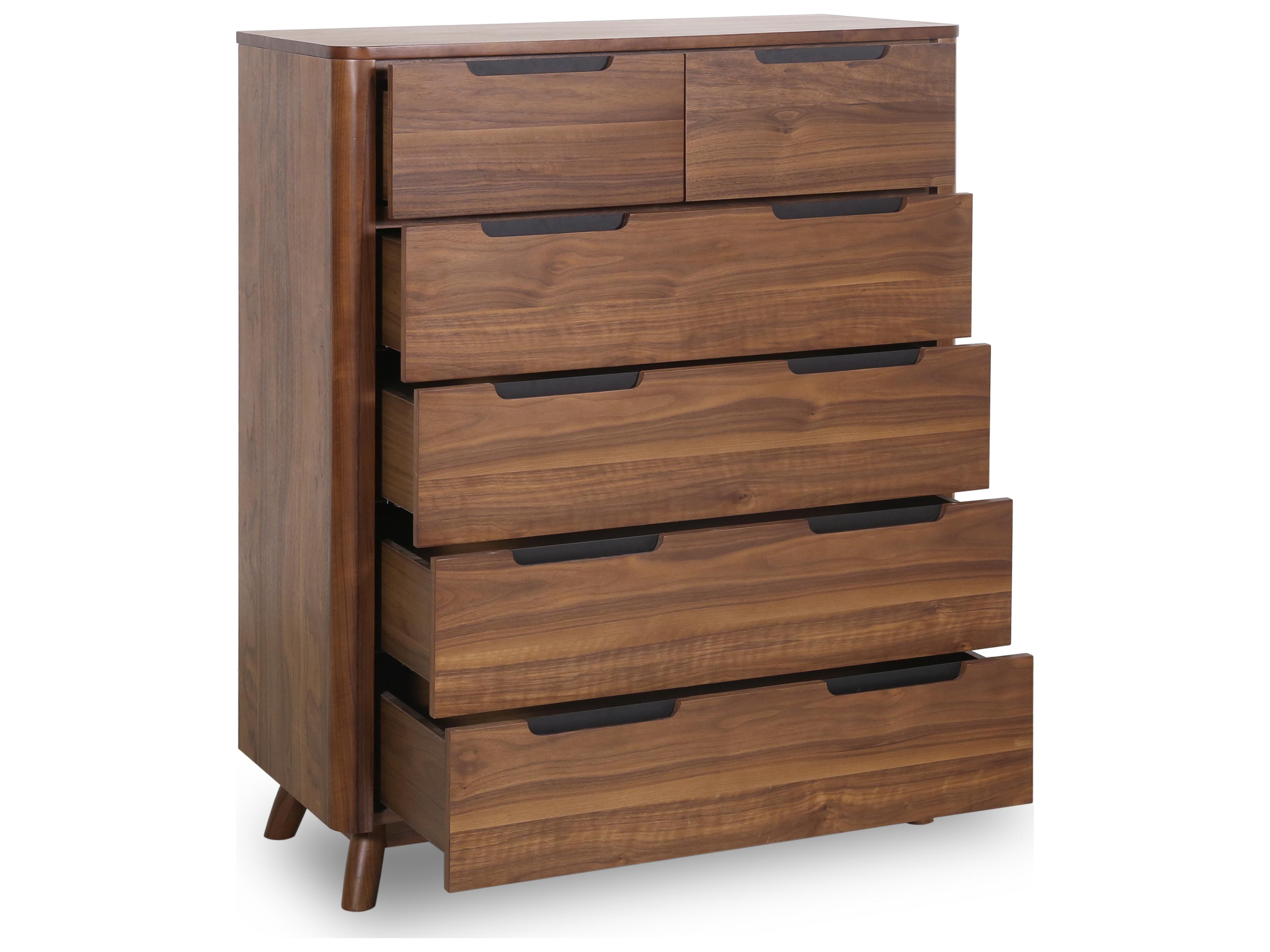 Unique Furniture Tahoe 6-Drawers Walnut Brown Wood Accent Chest