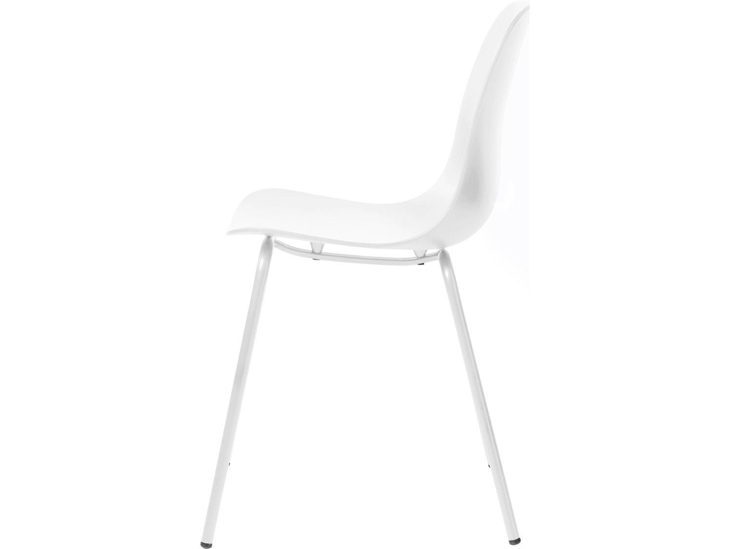 Unique Furniture Whitby White Armless Dining Chair Set of 2
