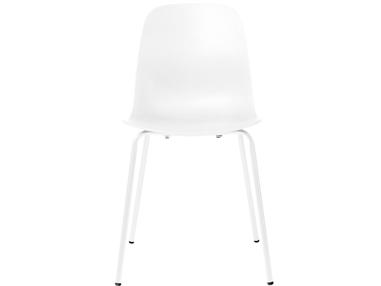 Unique Furniture Whitby White Armless Dining Chair Set of 2