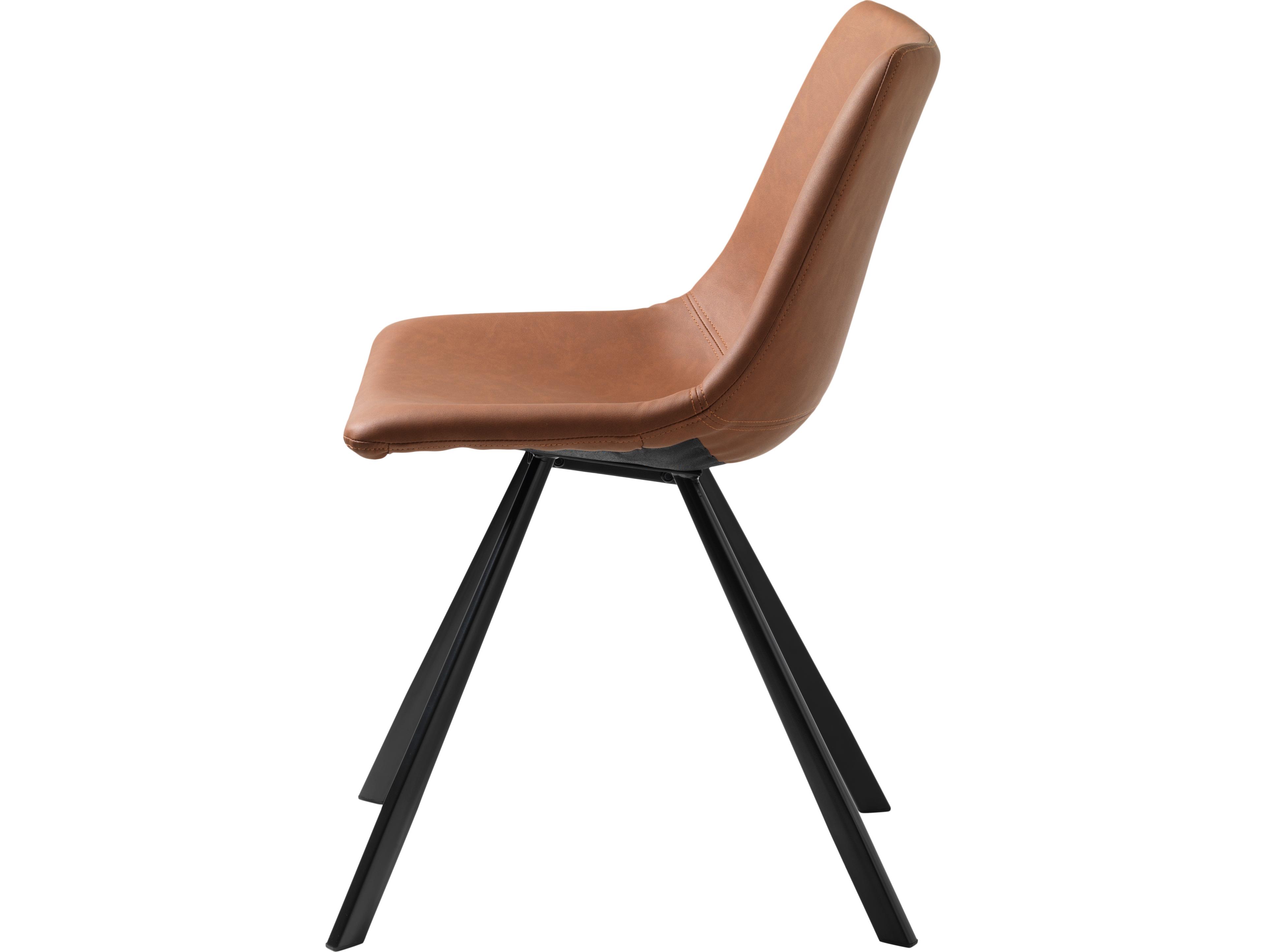 Unique Furniture Yukon Brown Upholstered Armless Dining Chair Set of 2