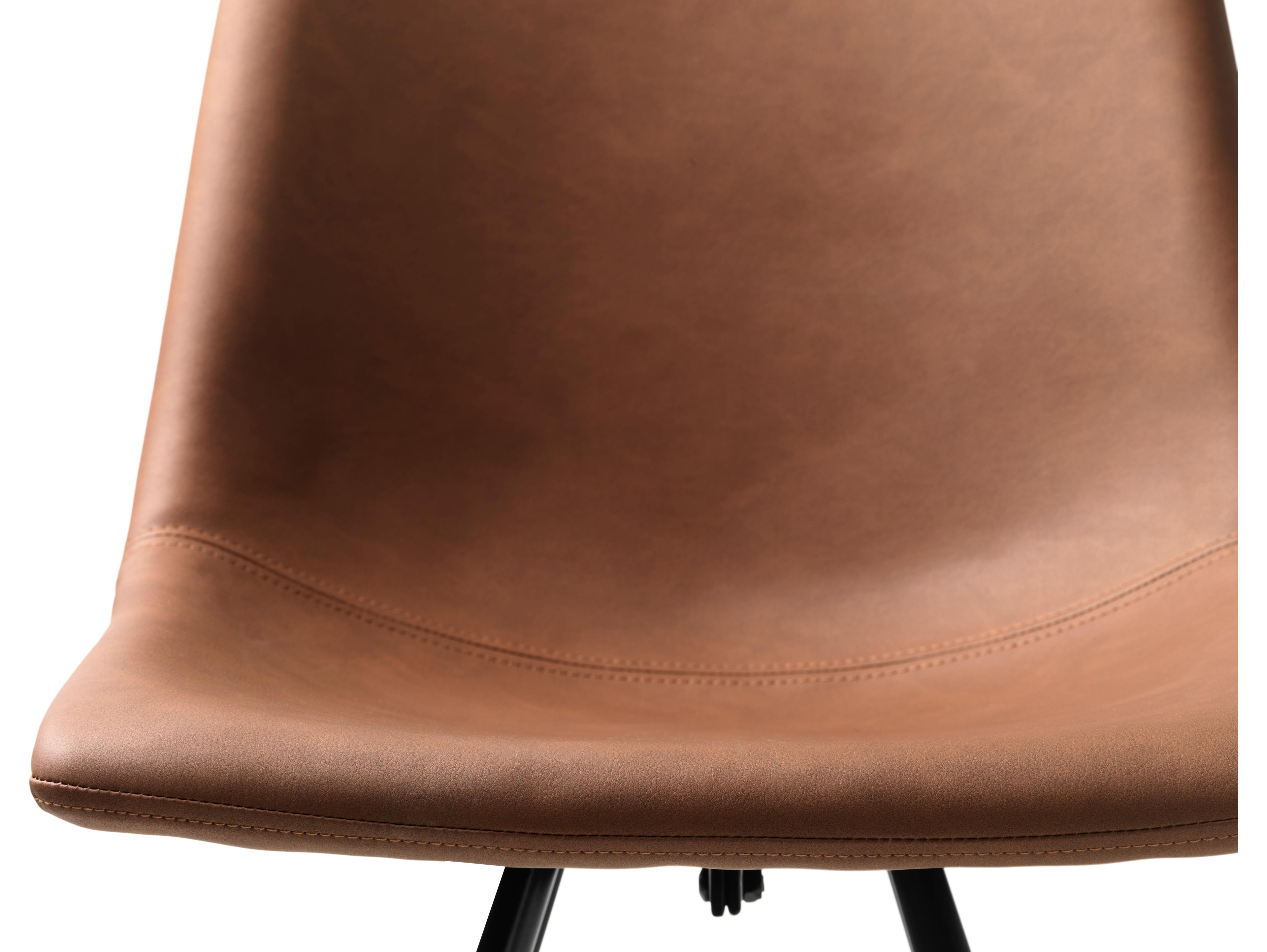 Unique Furniture Yukon Brown Upholstered Armless Dining Chair Set of 2