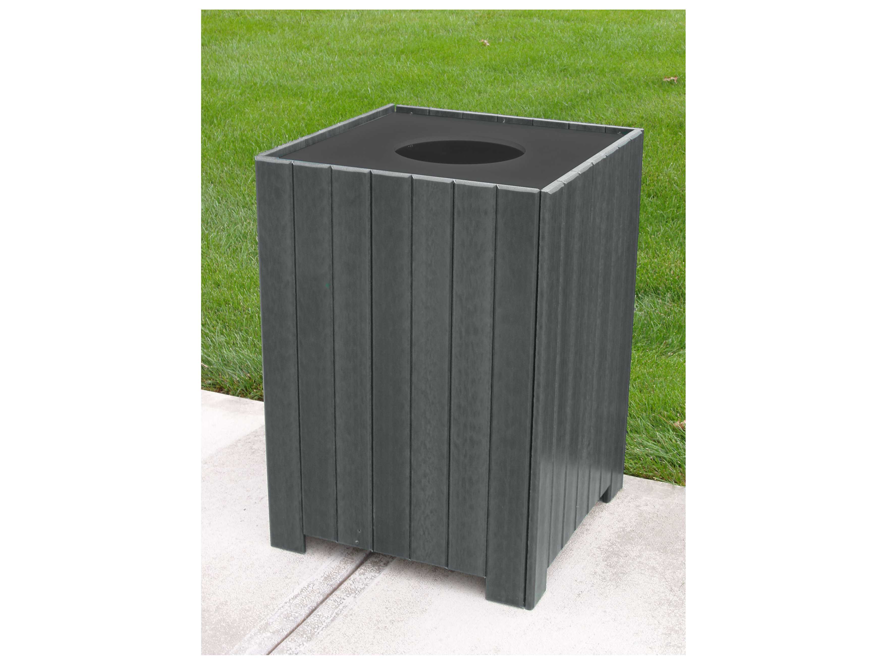 Frog Furnishings Recycled Plastic Standard Square 32 Gallon Receptacles