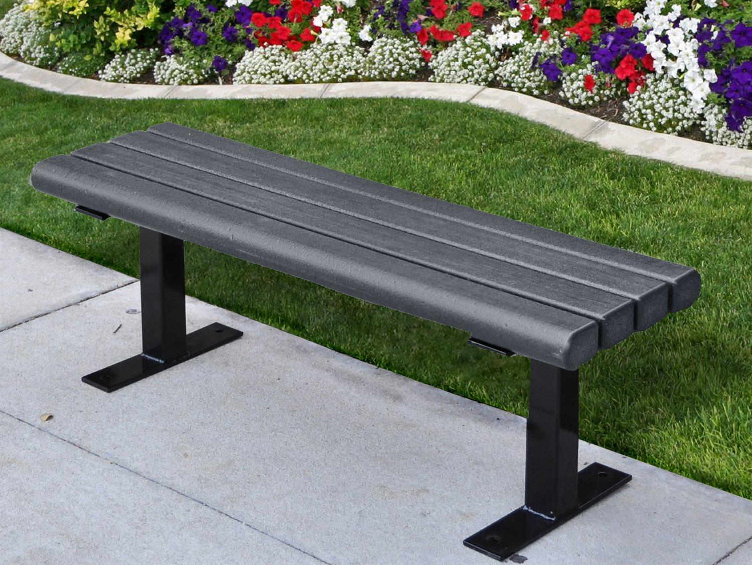 Frog Furnishings Creekside Steel 4 ft. Outdoor Patio Bench
