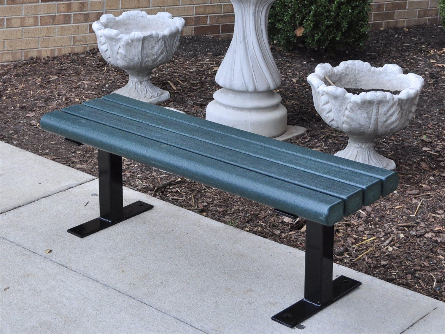 Frog Furnishings Creekside Steel 4 ft. Outdoor Patio Bench