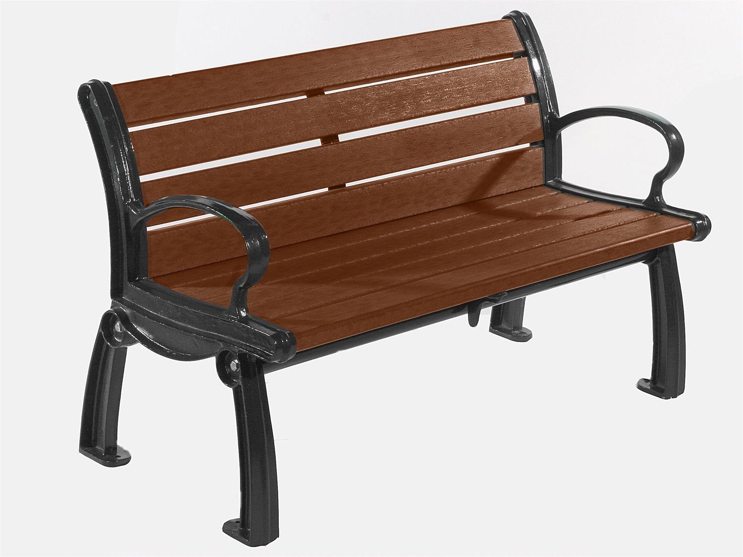 Frog Furnishings Heritage Cast Aluminum 4 ft. Patio Bench