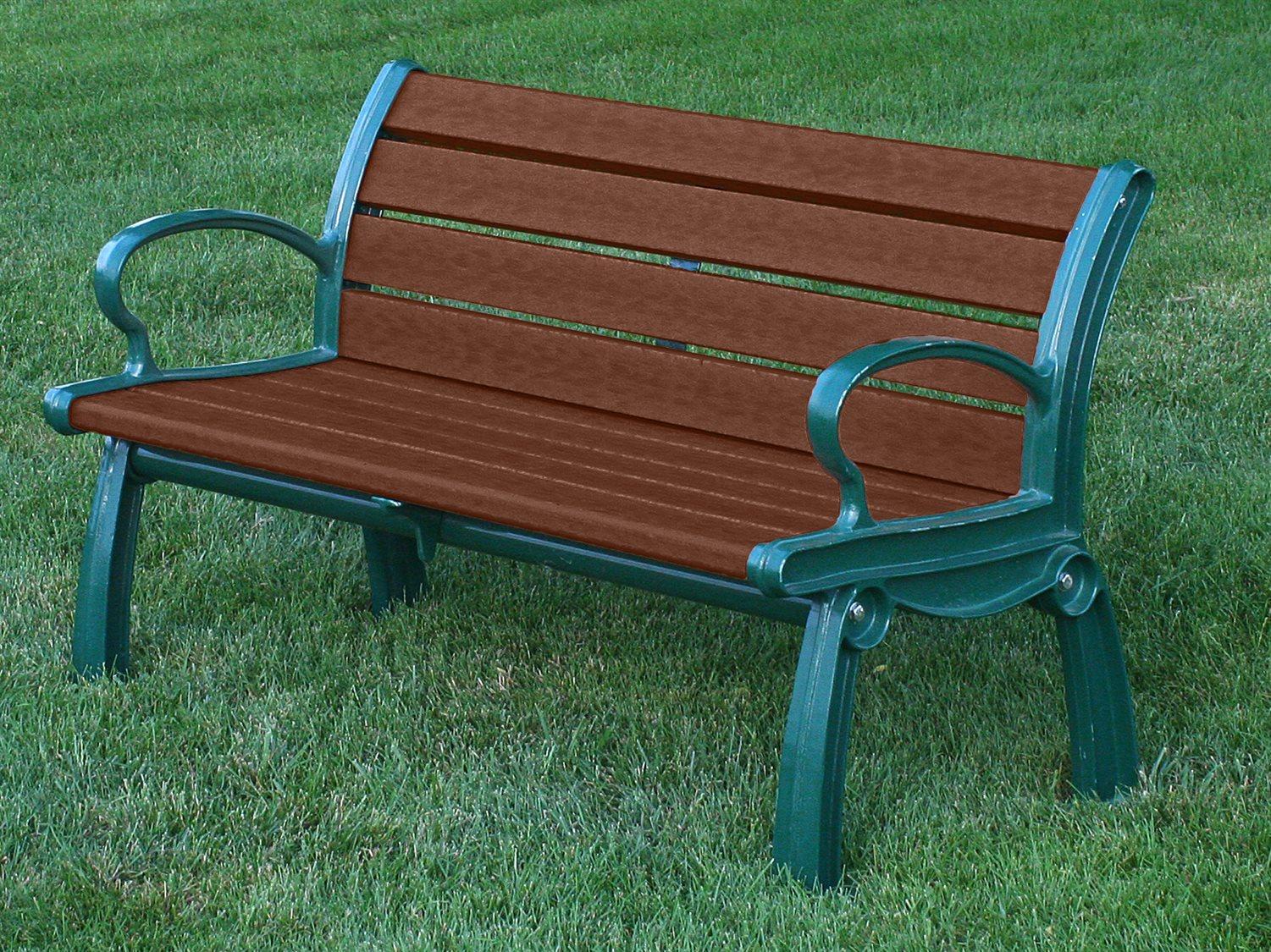 Frog Furnishings Heritage Cast Aluminum 4 ft. Patio Bench