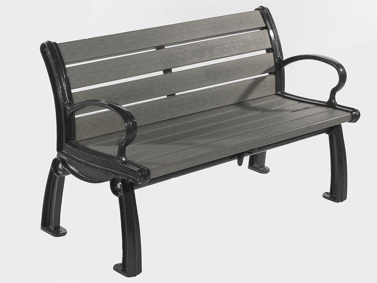 Frog Furnishings Heritage Cast Aluminum 4 ft. Patio Bench