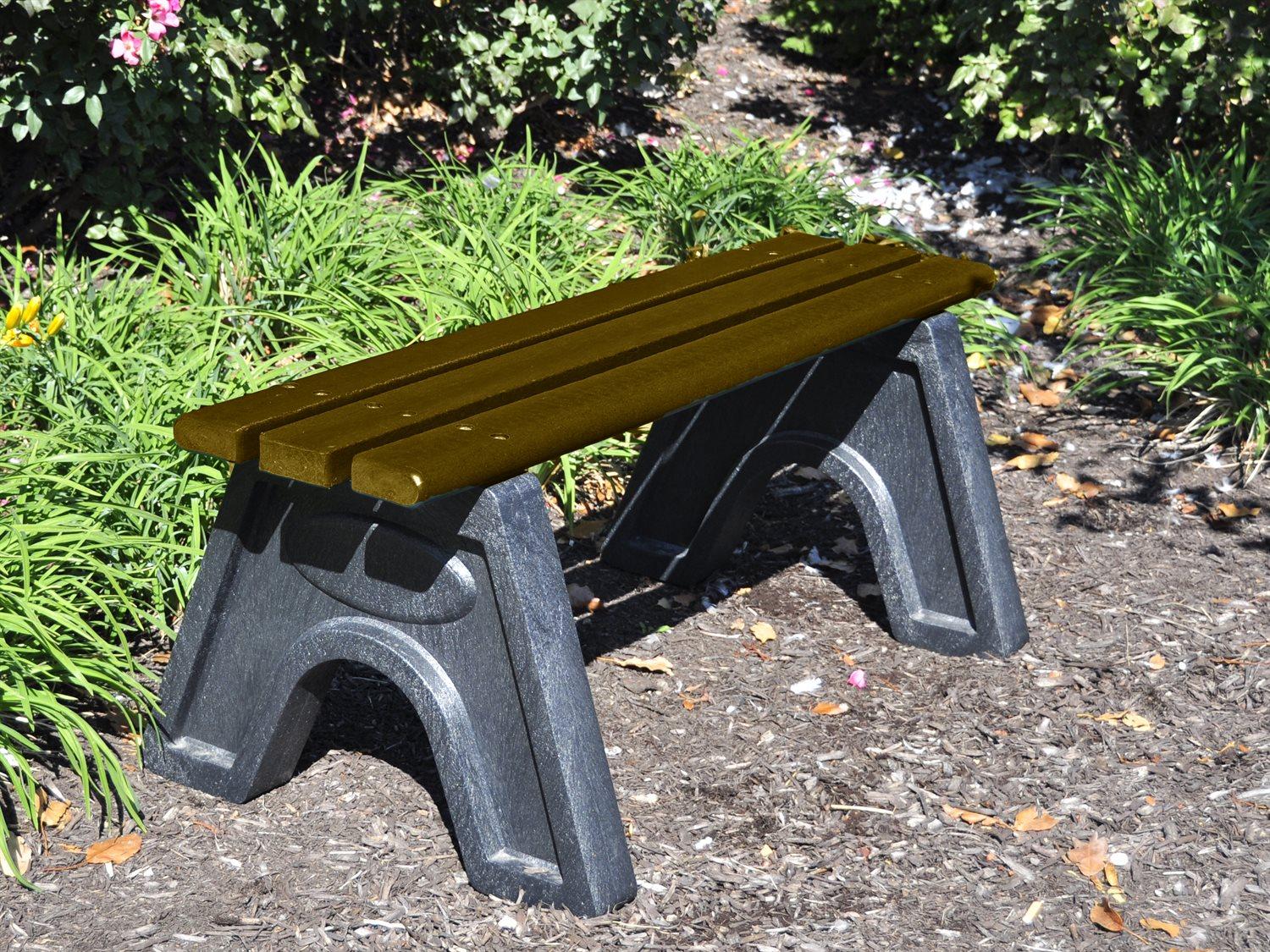 Frog Furnishings Sport Recycled Plastic 4 ft. Outdoor Patio Bench