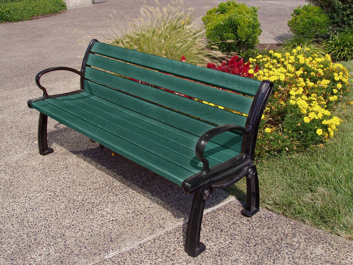 Frog Furnishings Heritage Cast Aluminum 5 ft. Outdoor Patio Bench