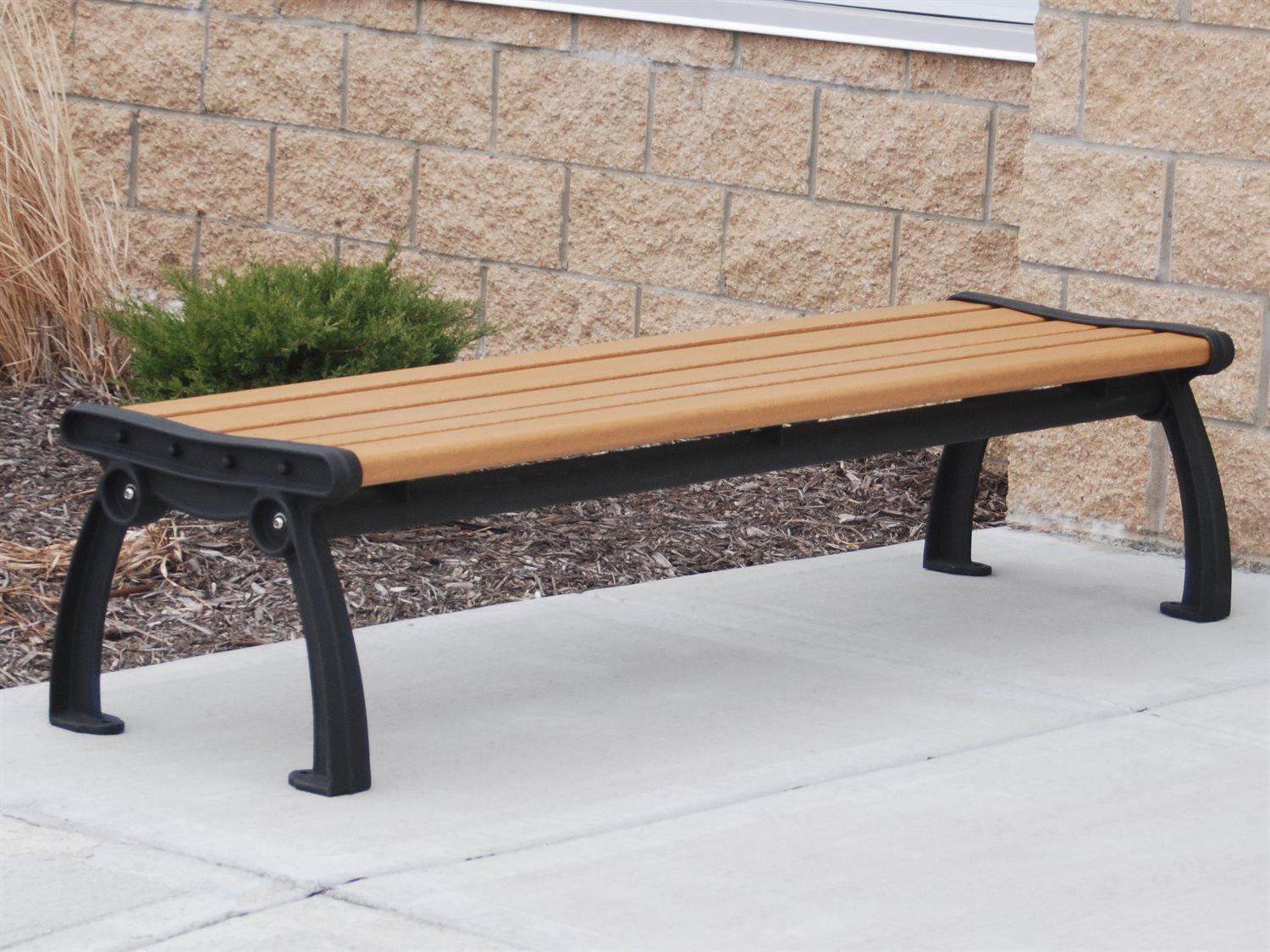 Frog Furnishings Heritage Cast Aluminum 6 ft. Backless Outdoor Patio Bench