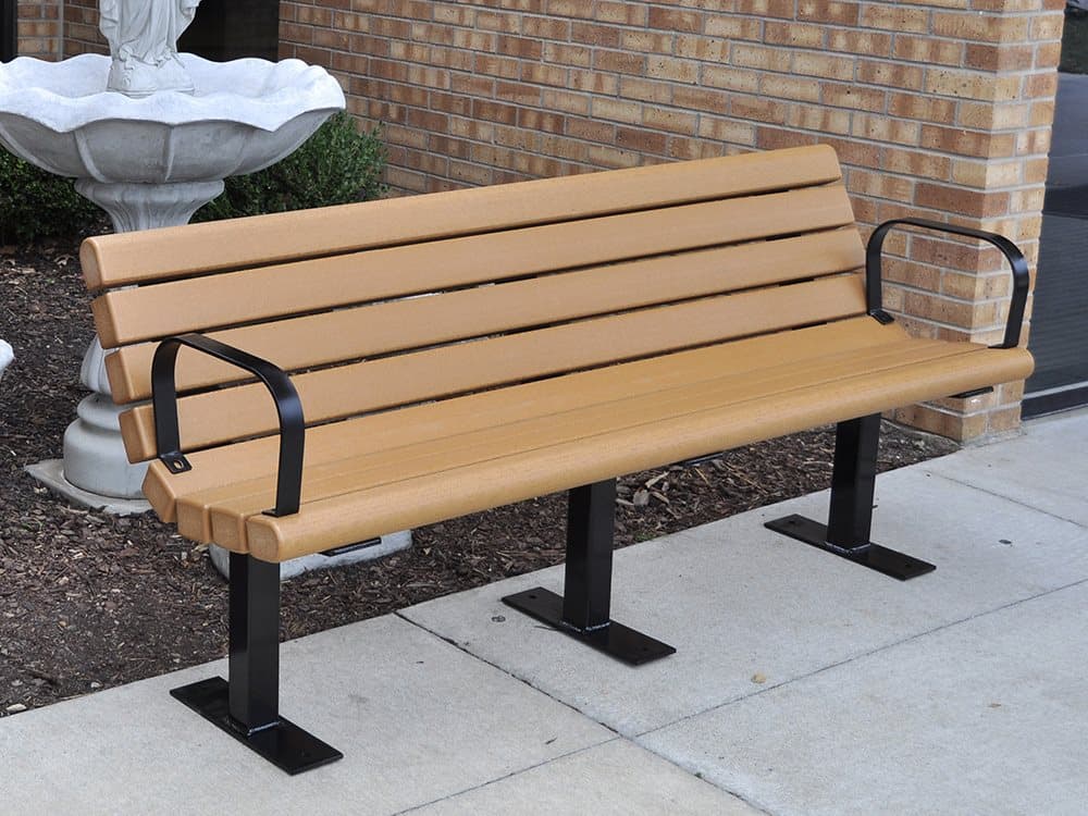 Frog Furnishings Jameson Steel 6 ft. Patio Bench