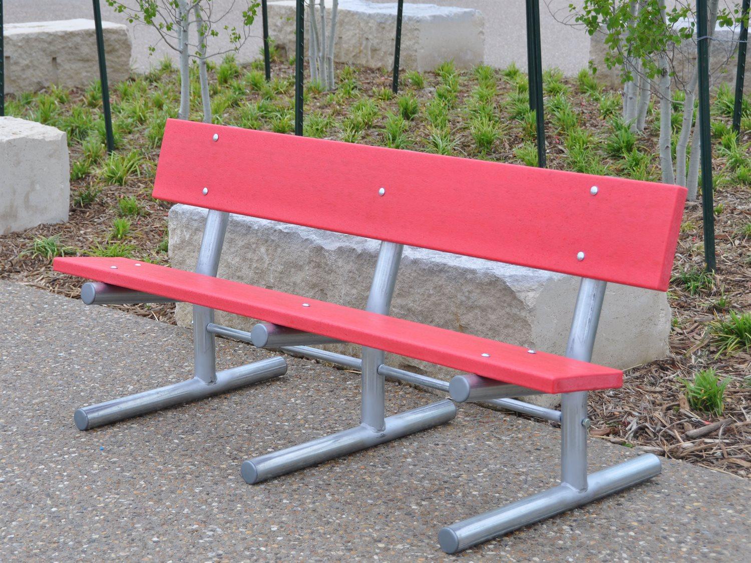 Frog Furnishings Madison Steel 6 ft. Portable Outdoor Patio Bench