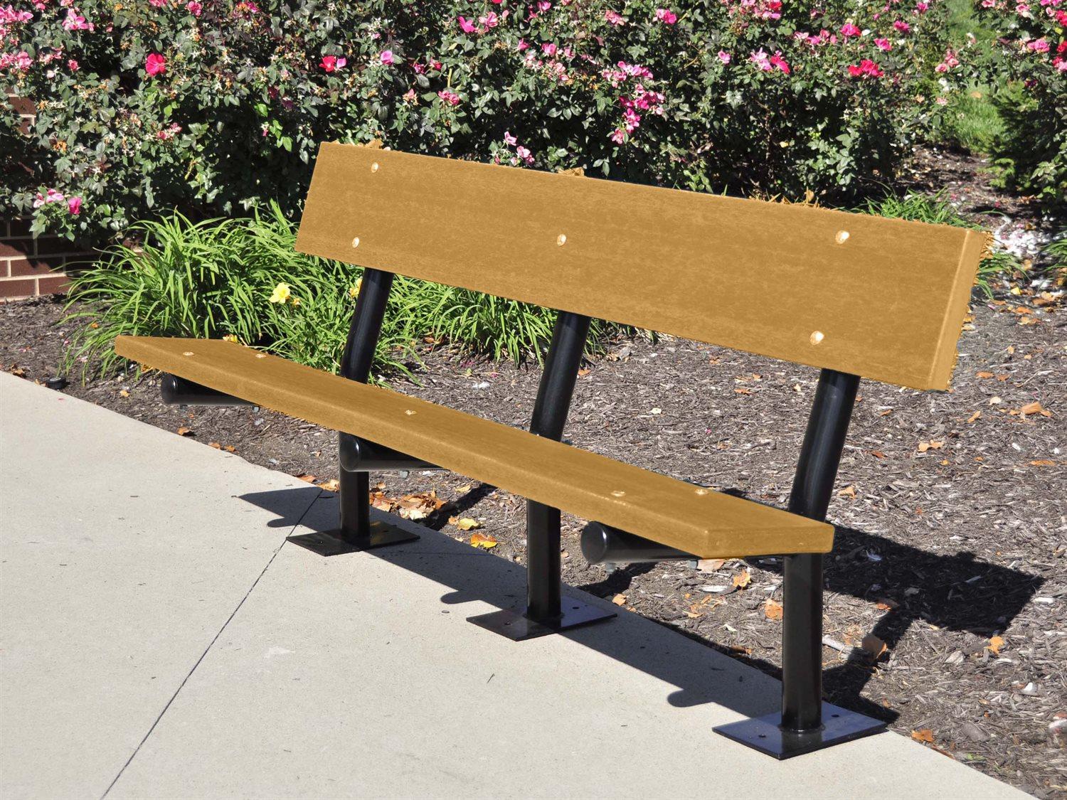 Frog Furnishings Madison Steel 6 ft. Surface Patio Bench