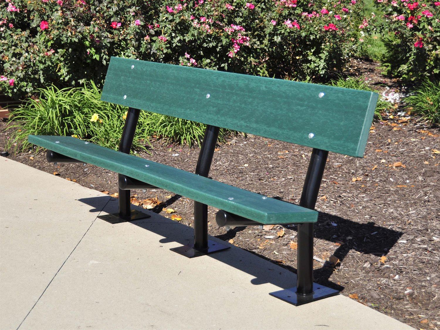 Frog Furnishings Madison Steel 6 ft. Surface Patio Bench