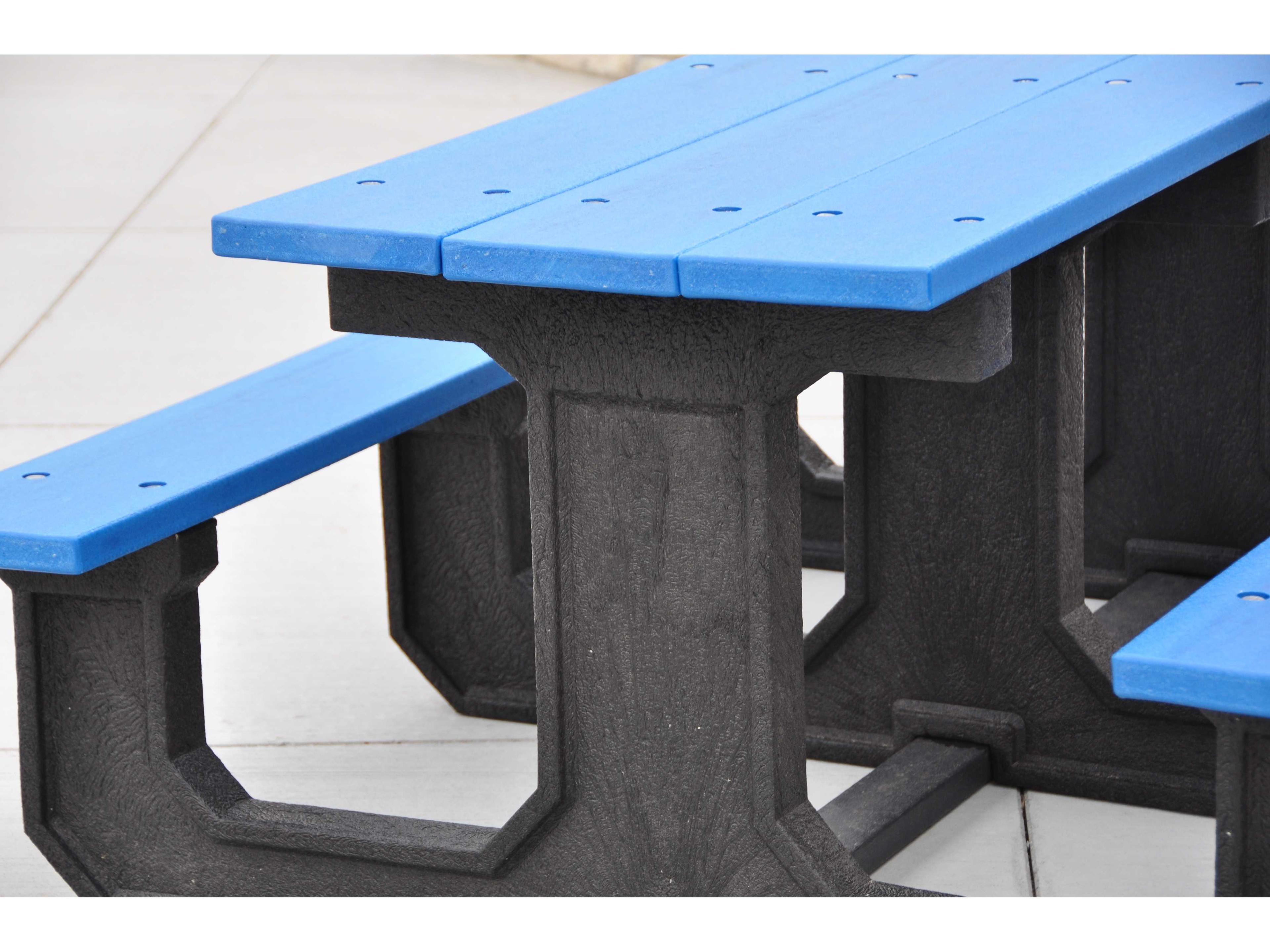 Frog Furnishings Park Place ADA Recycled Plastic Rectangular Patio Picnic Table
