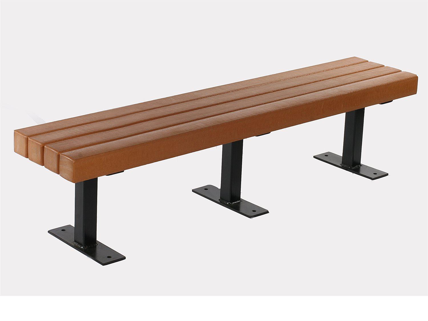 Frog Furnishings Trailside Steel 6 ft. Patio Bench