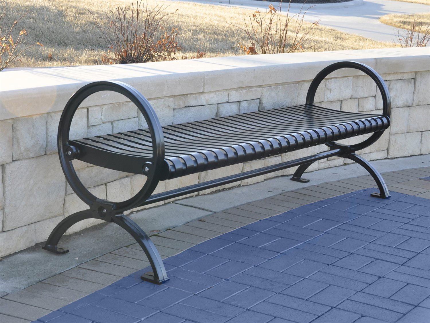 Frog Furnishings Wellington Cast Aluminum 6 ft. Backless Outdoor Bench