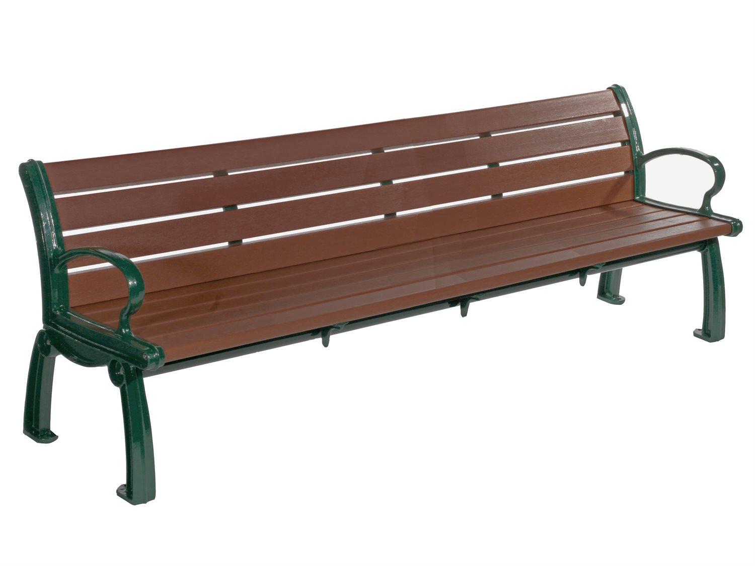 Frog Furnishings Heritage Cast Aluminum 8 ft. Outdoor Bench