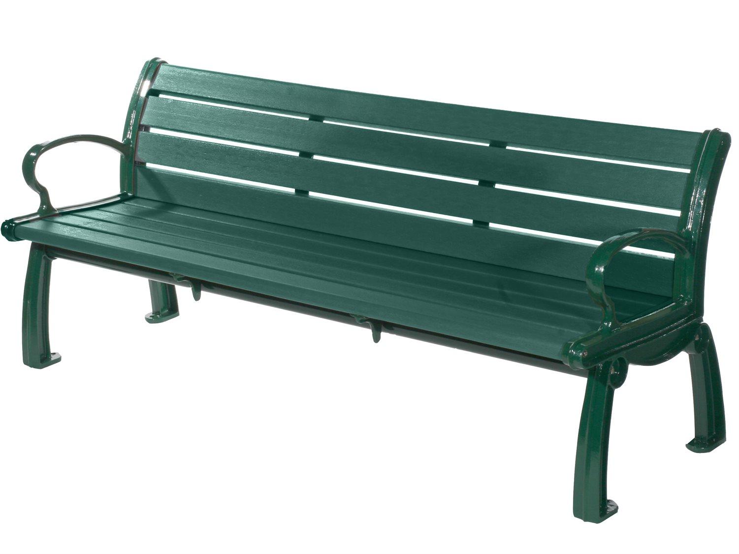 Frog Furnishings Heritage Cast Aluminum 8 ft. Outdoor Bench
