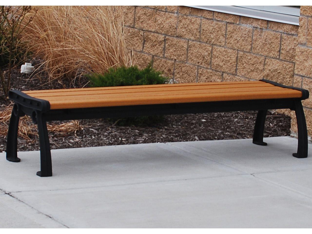 Frog Furnishings Heritage Cast Aluminum 8 ft. Backless Outdoor Patio Bench