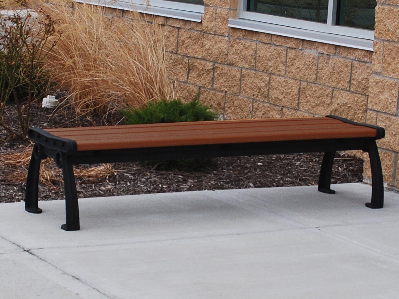 Frog Furnishings Heritage Cast Aluminum 8 ft. Backless Outdoor Patio Bench