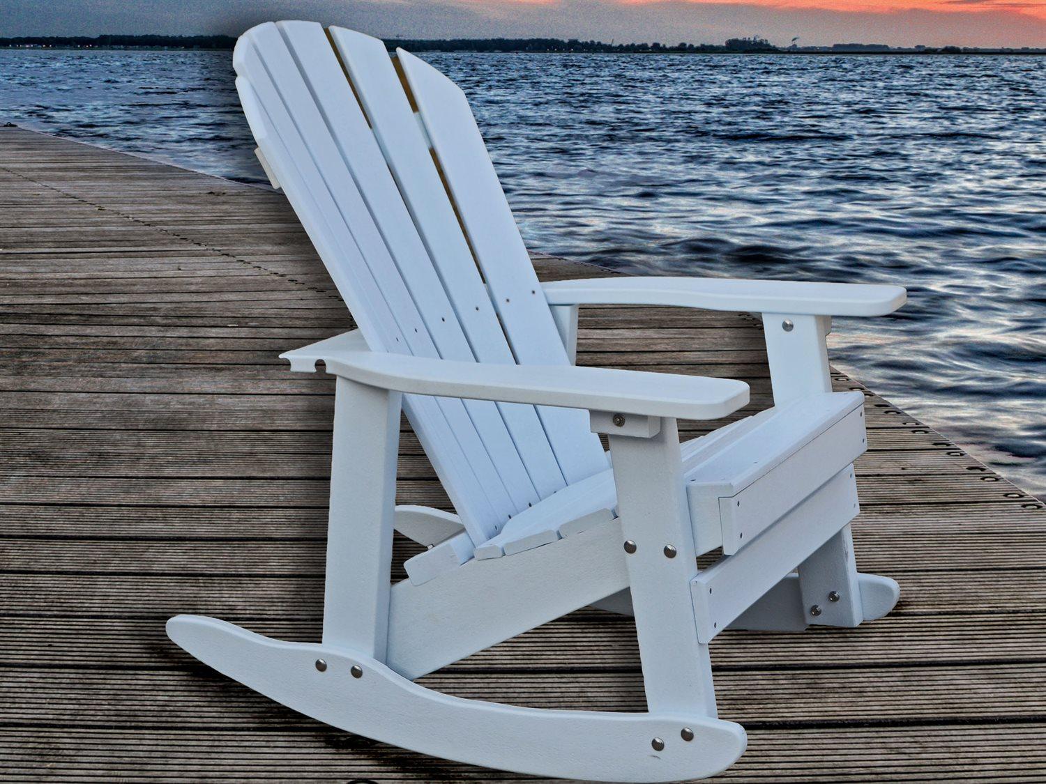 Frog Furnishings Adirondack Recycled Plastic Charleston Rocker Chair