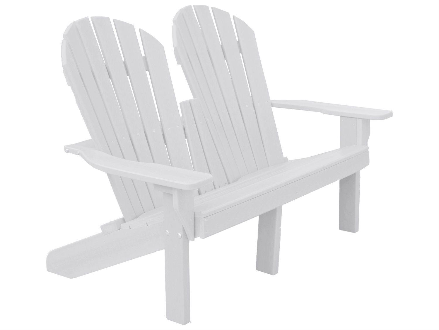 Frog Furnishings Riviera Recycled Plastic 2-Seat Adirondack