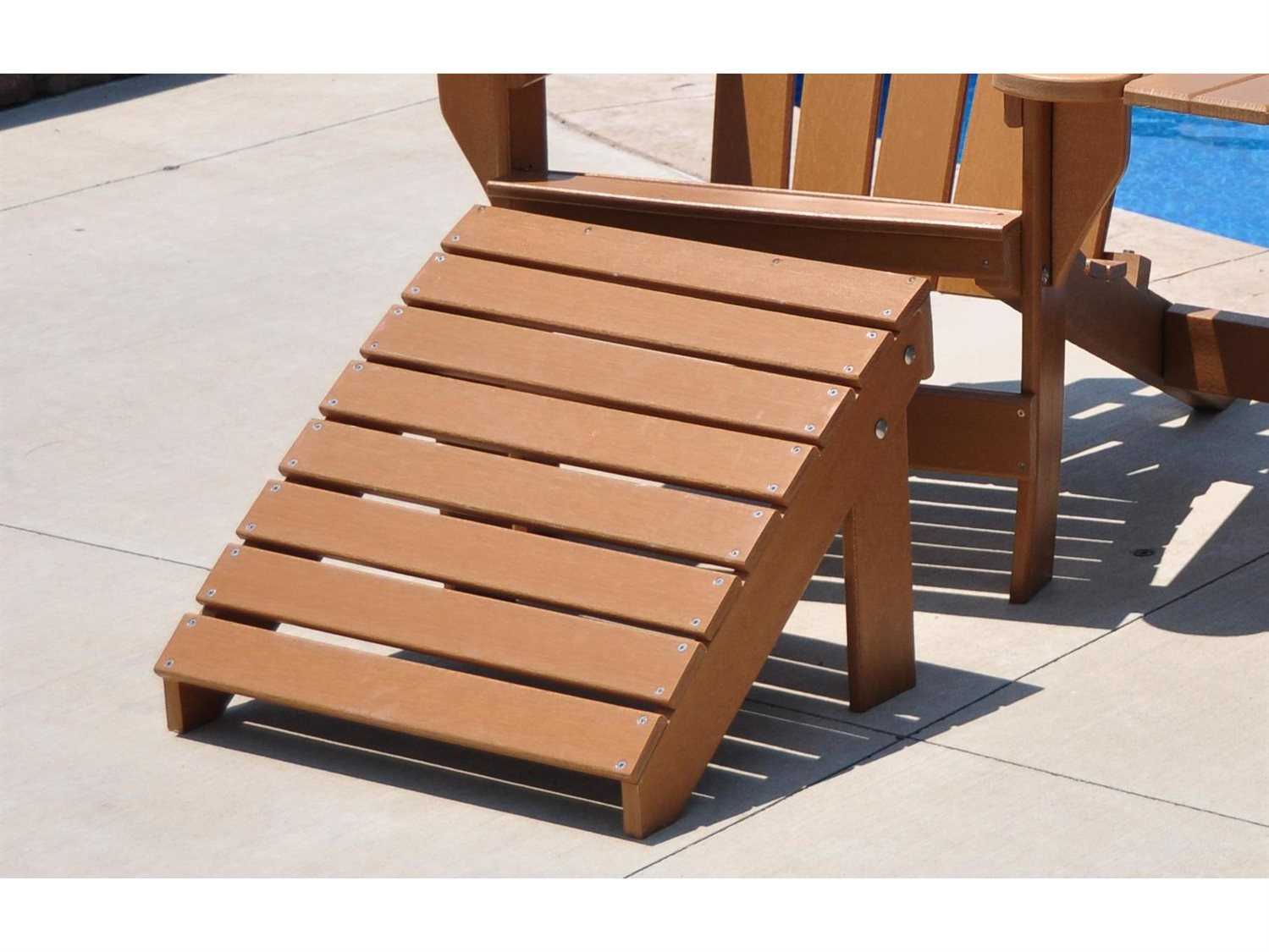 Frog Furnishings Adirondack Recycled Plastic Outdoor Patio Ottoman