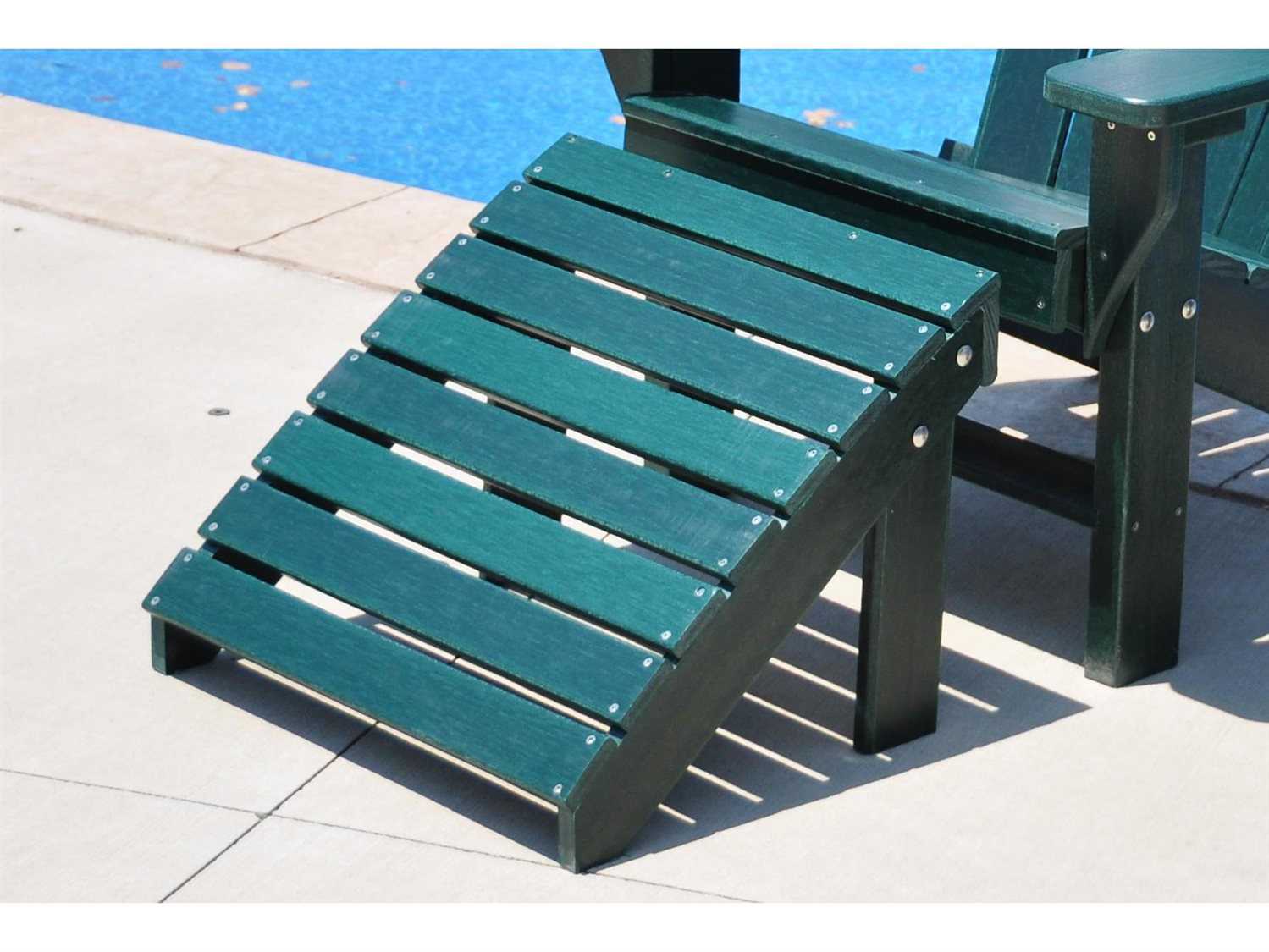 Frog Furnishings Adirondack Recycled Plastic Outdoor Patio Ottoman