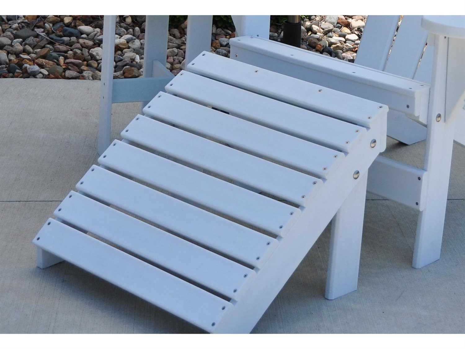 Frog Furnishings Adirondack Recycled Plastic Outdoor Patio Ottoman