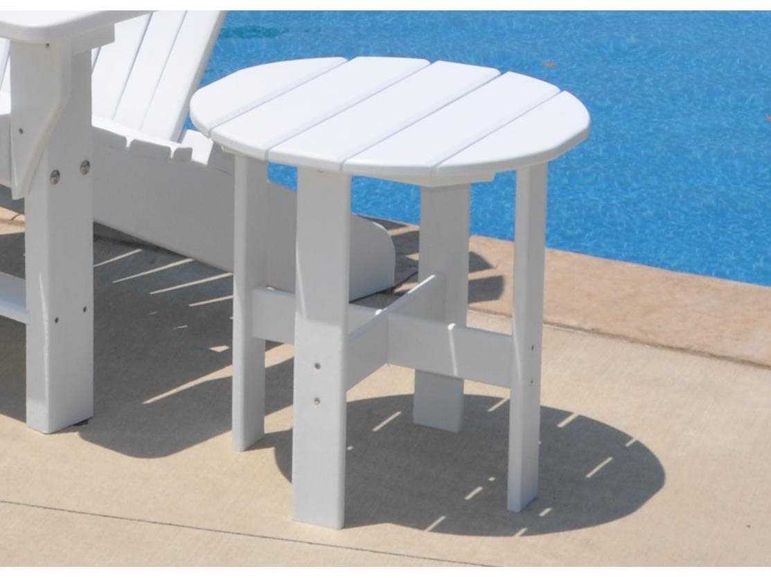 Frog Furnishings Adirondack Recycled Plastic Round Patio End Table