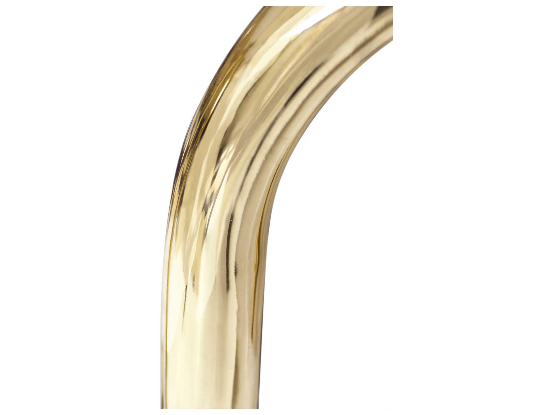 Jonathan Adler Scalinatella Round Carrara Marble Brass Coffee Table