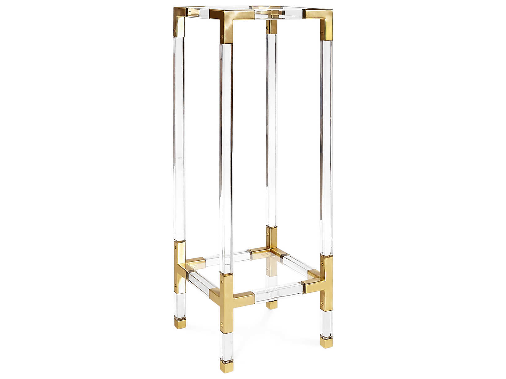Jonathan Adler Jacques Square Glass Brass End Table