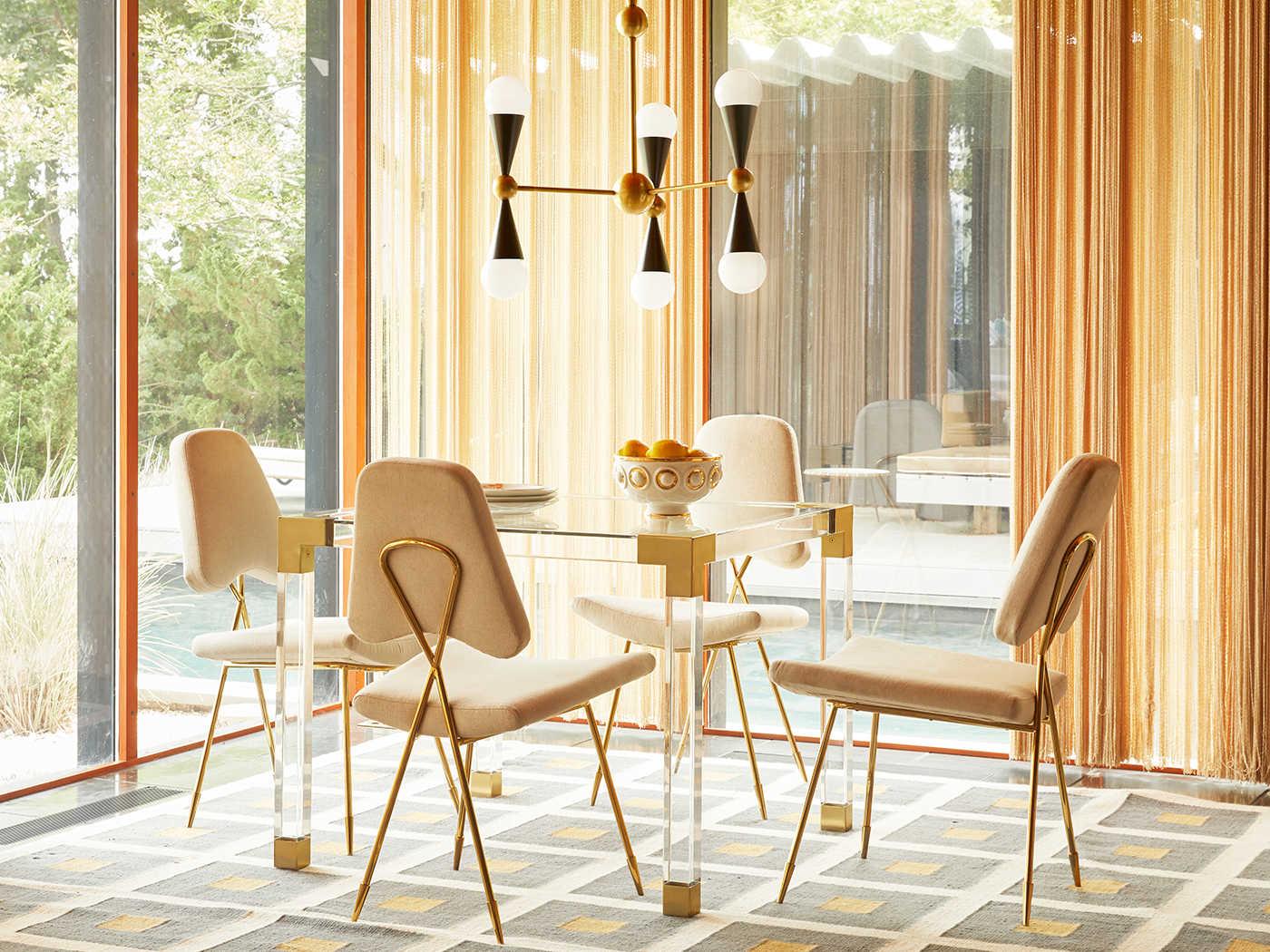 Jonathan Adler Caracas 6-Light Black Brass Globe Chandelier