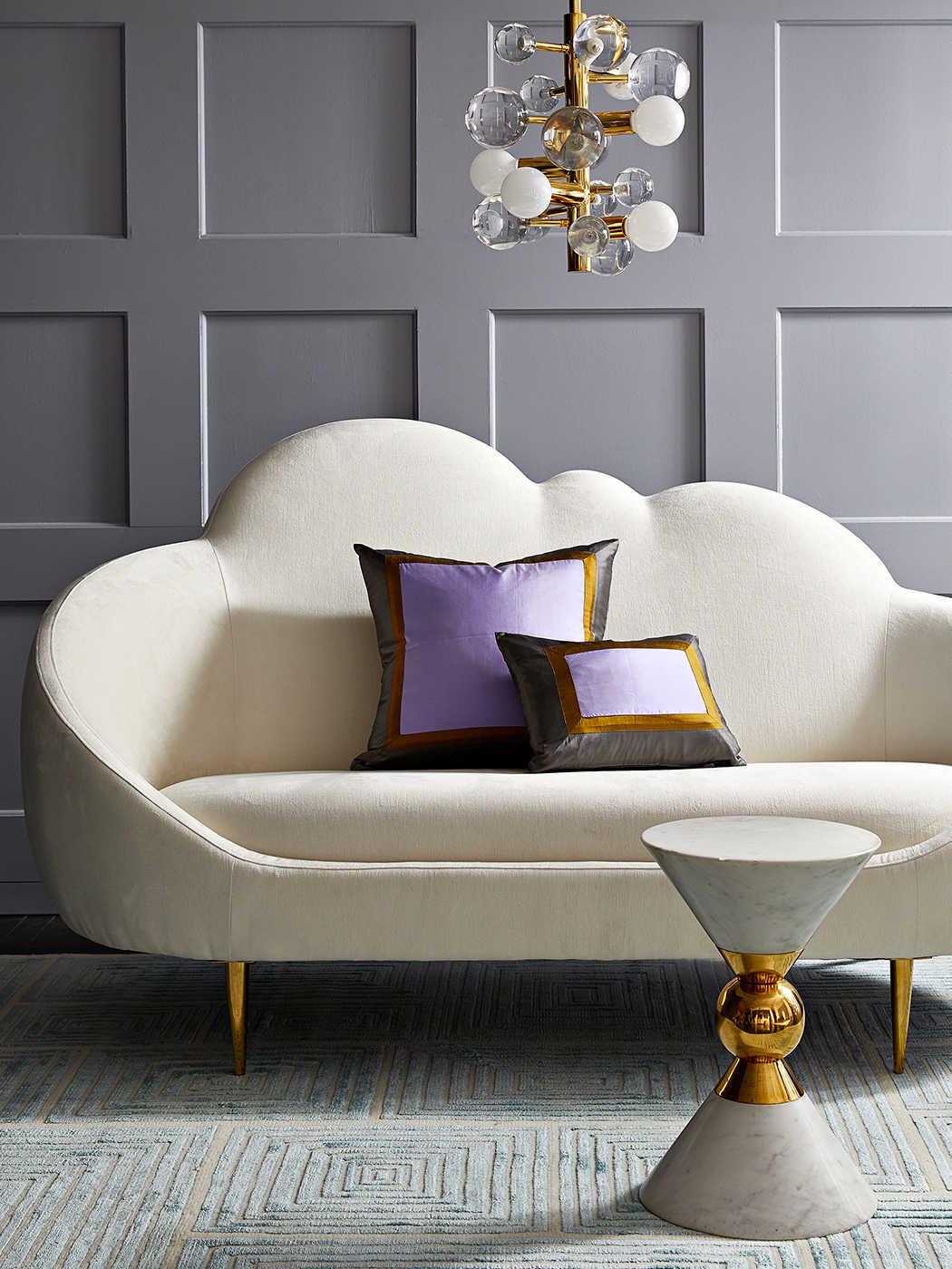 Jonathan Adler Globo 5-Light Clear Antique Brass Gold Globe Pendant