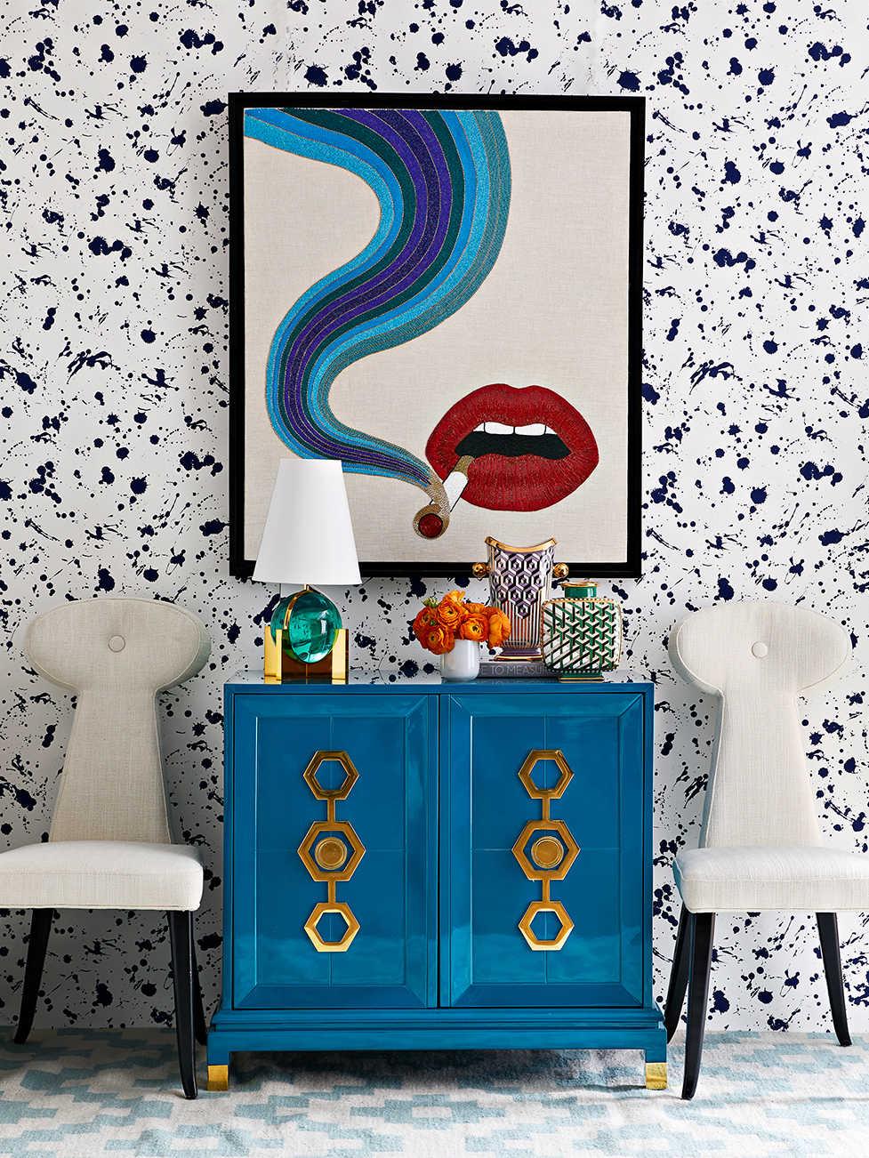 Jonathan Adler Globo Emerald Brass Green Table Lamp