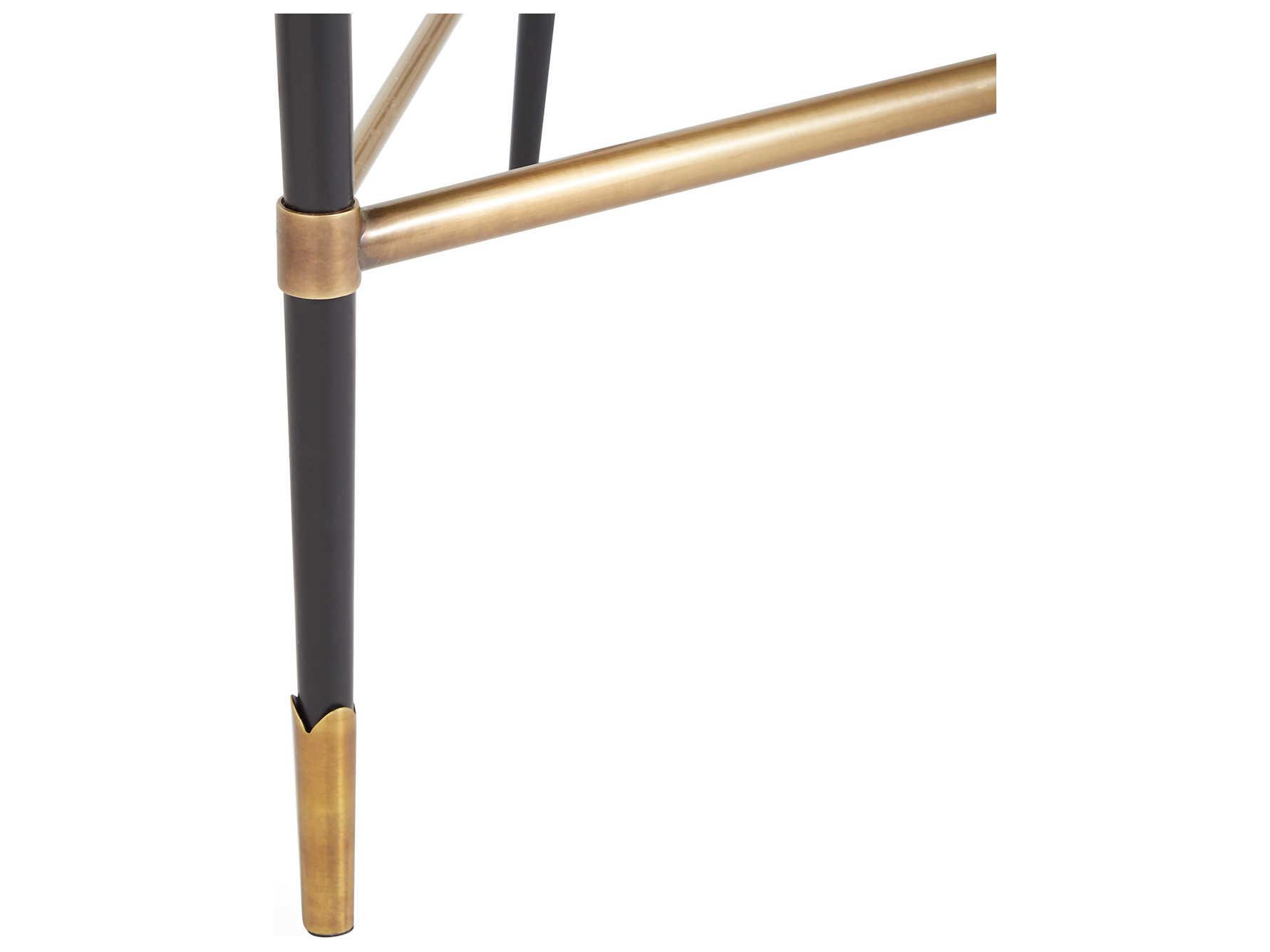 Jonathan Adler Rider Rialto Peacock Black Antique Brass Counter Stool