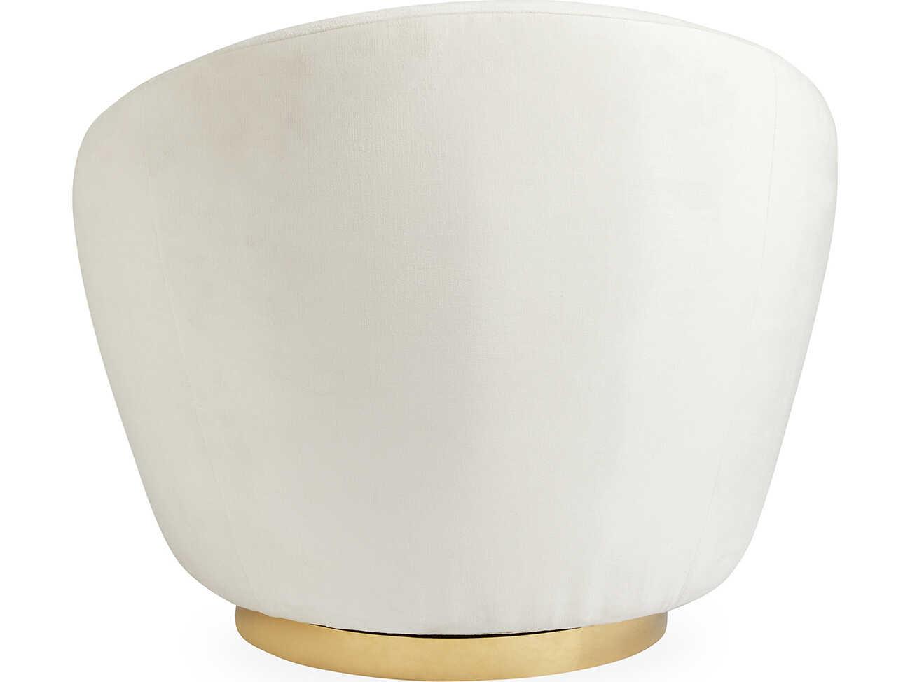 Jonathan Adler Ether Swivel White Accent Chair