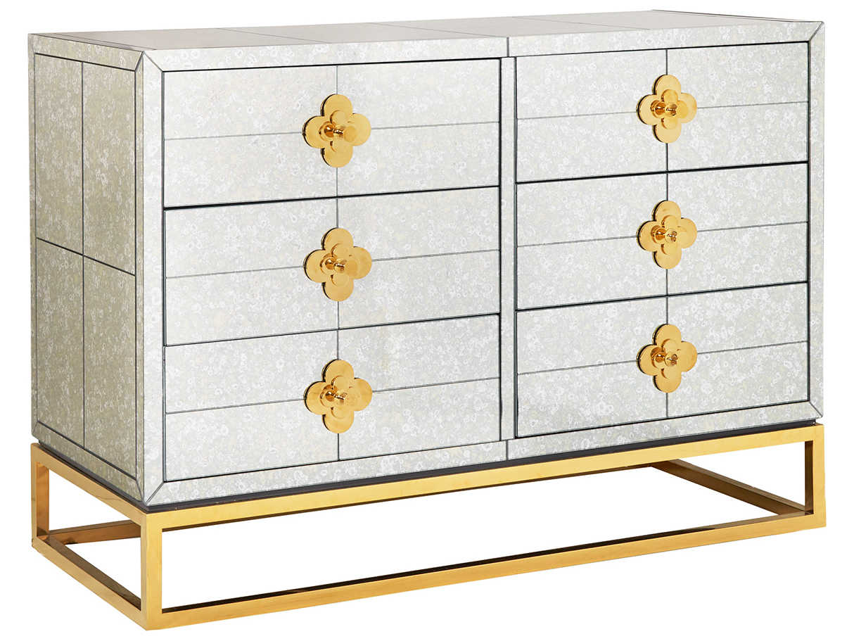 Jonathan Adler Delphine 6-Drawers Gold Double Dresser