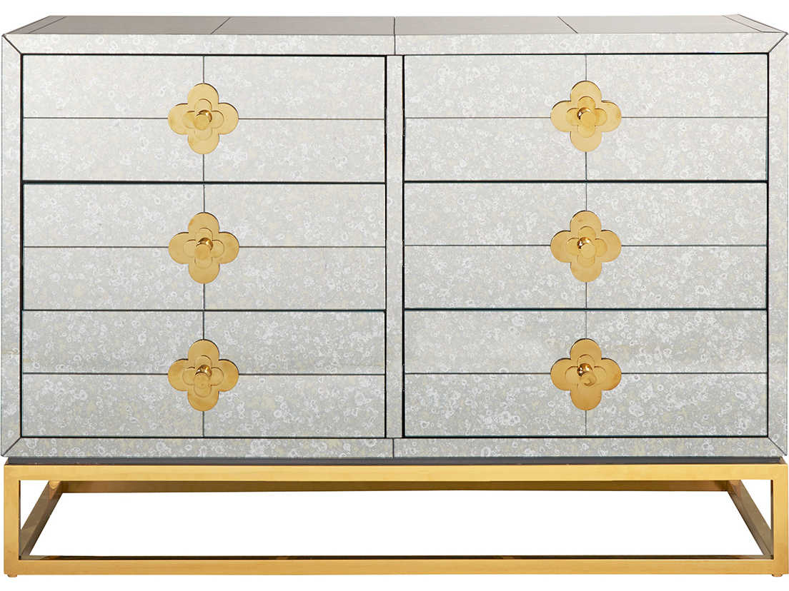 Jonathan Adler Delphine 6-Drawers Gold Double Dresser