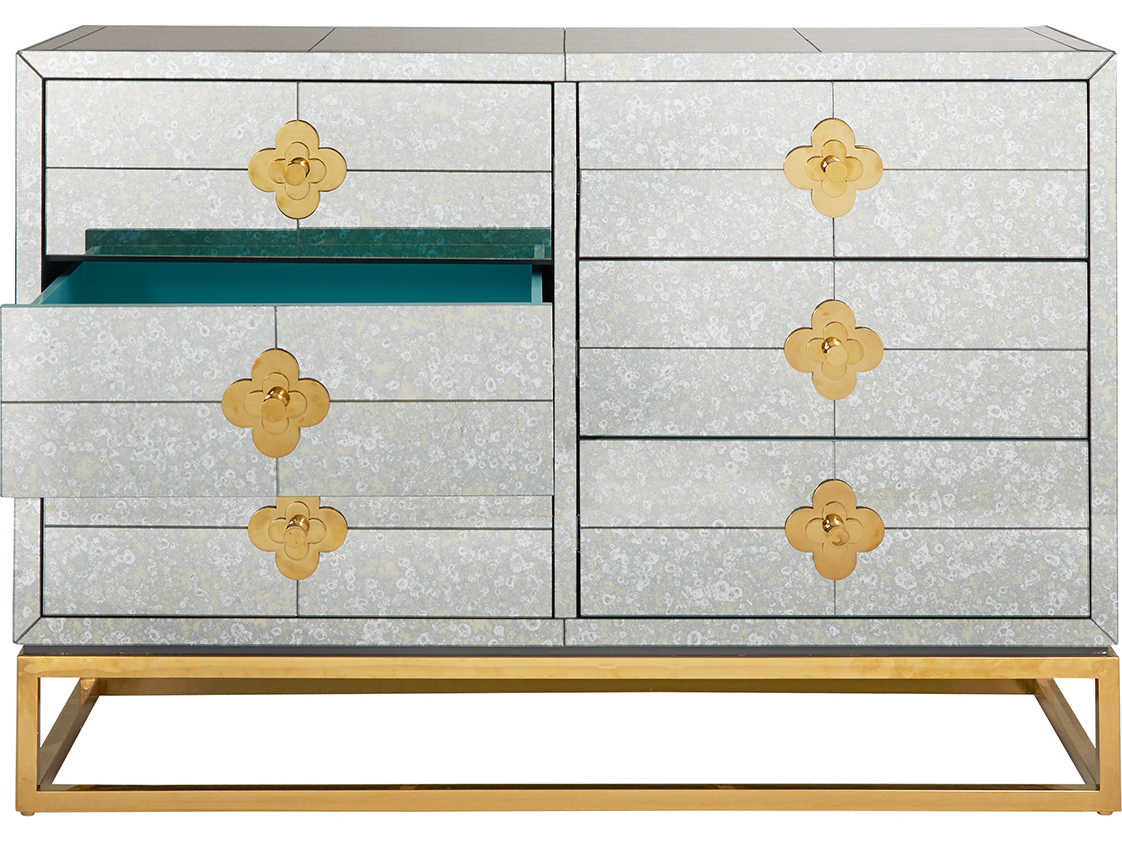 Jonathan Adler Delphine 6-Drawers Gold Double Dresser