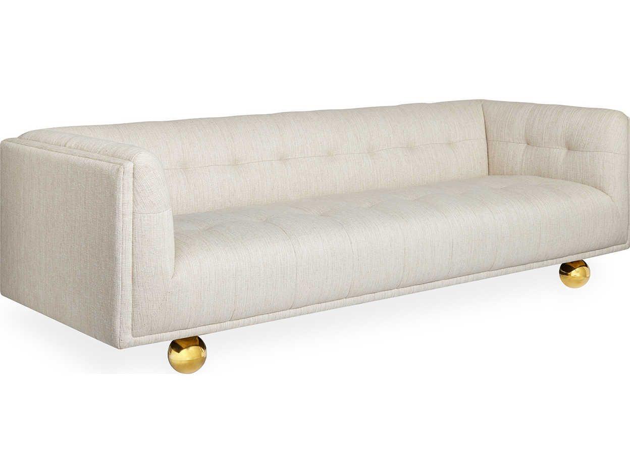 Jonathan Adler Claridge Belfast Stone White Upholstered Sofa
