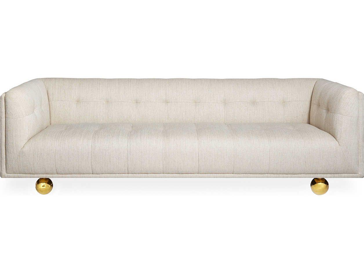 Jonathan Adler Claridge Belfast Stone White Upholstered Sofa