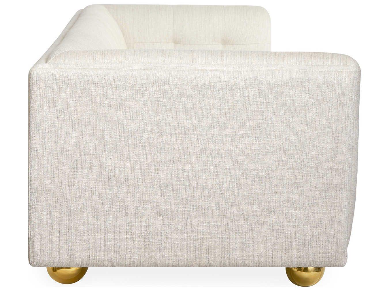 Jonathan Adler Claridge Belfast Stone White Upholstered Sofa