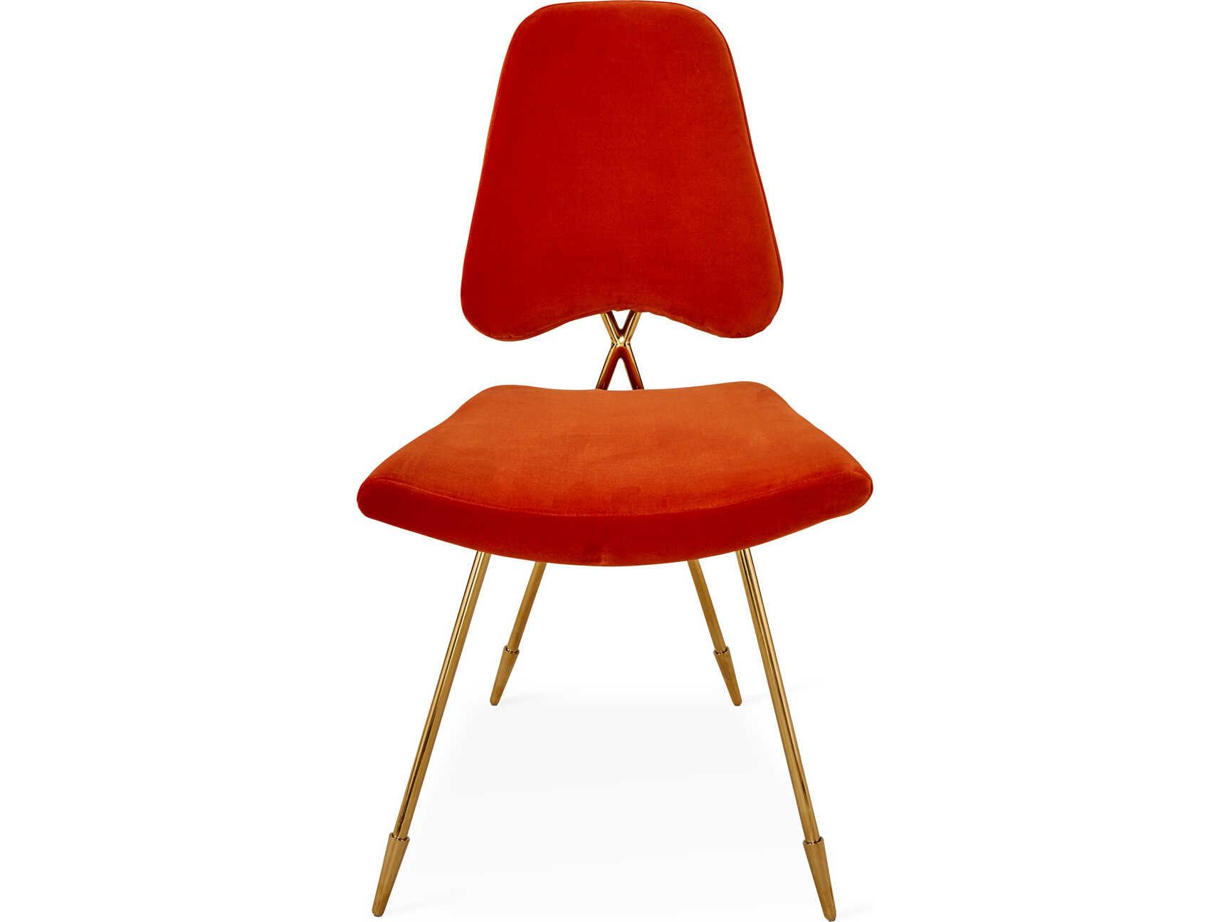 Jonathan Adler Maxime Orange Upholstered Armless Dining Chair