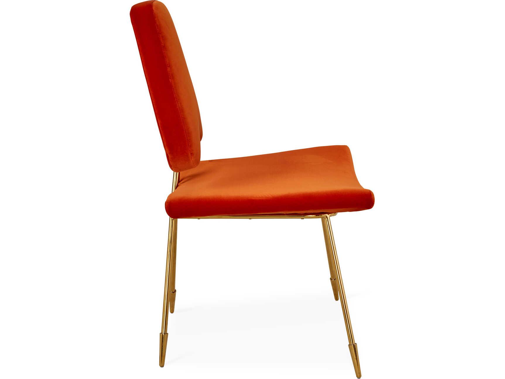 Jonathan Adler Maxime Orange Upholstered Armless Dining Chair