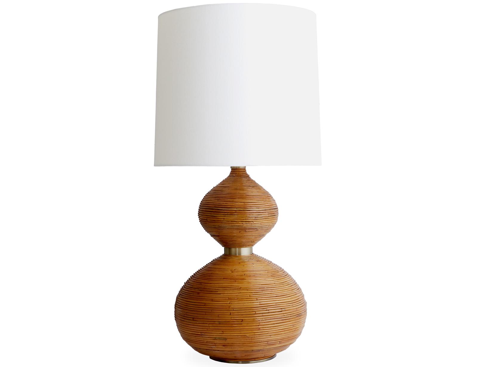 Jonathan Adler Riviera Brass White Buffet Lamp