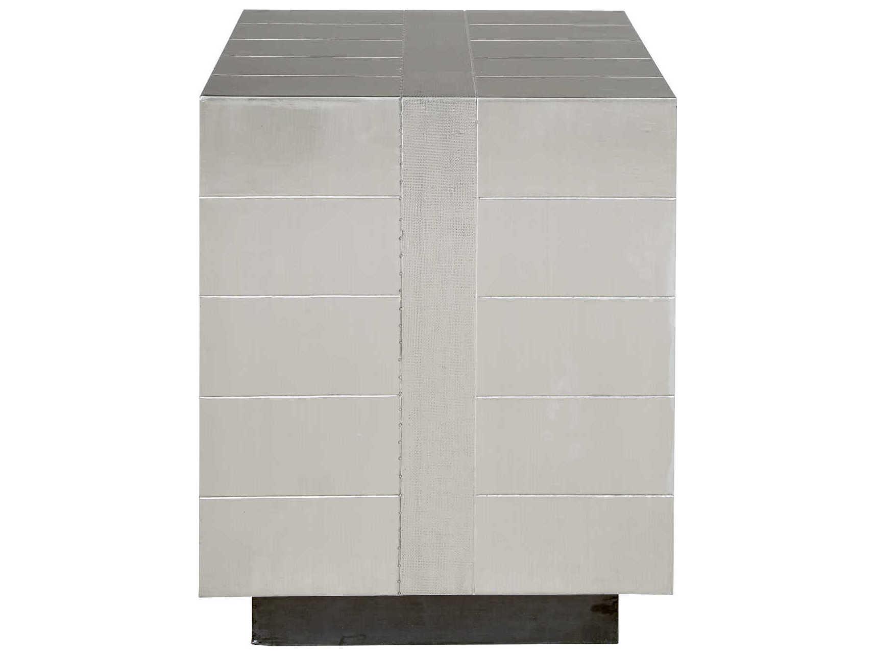 Jonathan Adler Talitha 1-Drawer Silver Nightstand