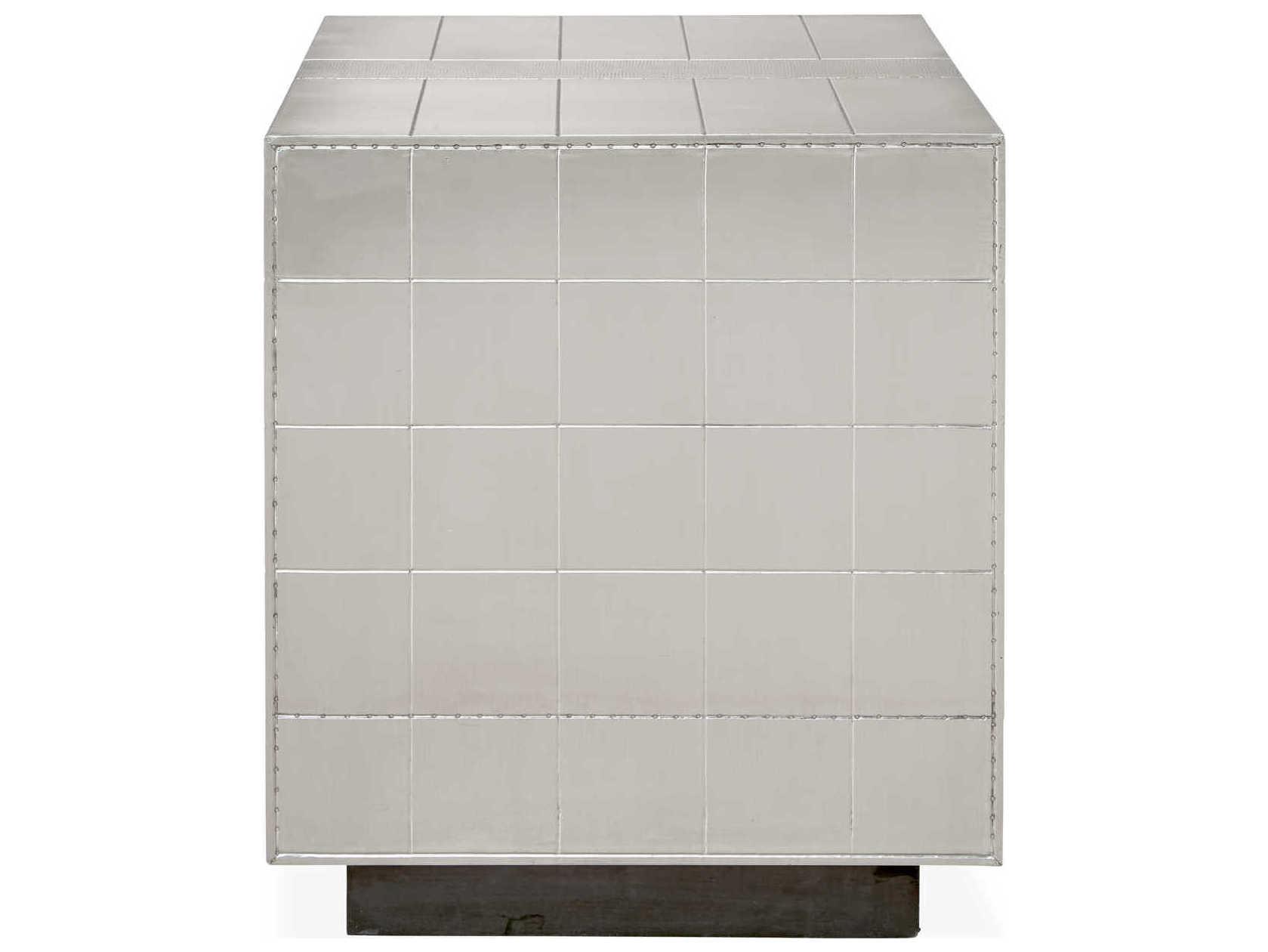 Jonathan Adler Talitha 1-Drawer Silver Nightstand