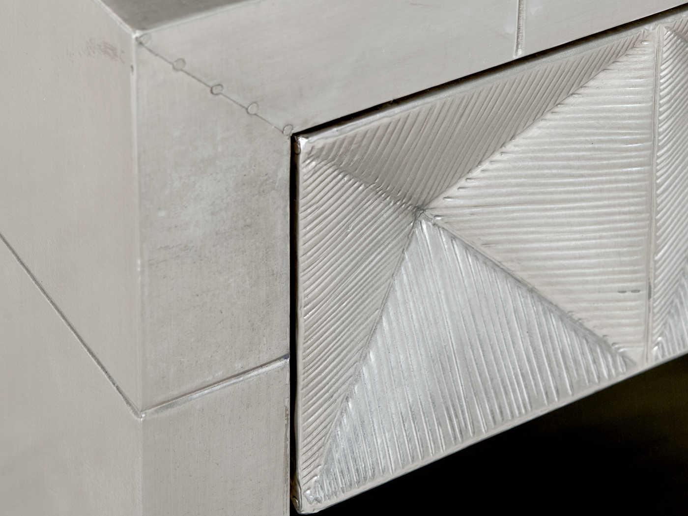 Jonathan Adler Talitha 1-Drawer Silver Nightstand